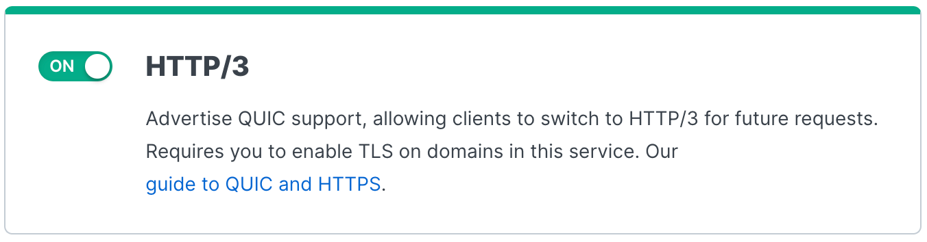 the HTTP/3 switch