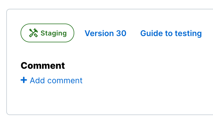 the Guide to testing link for the staging IP address