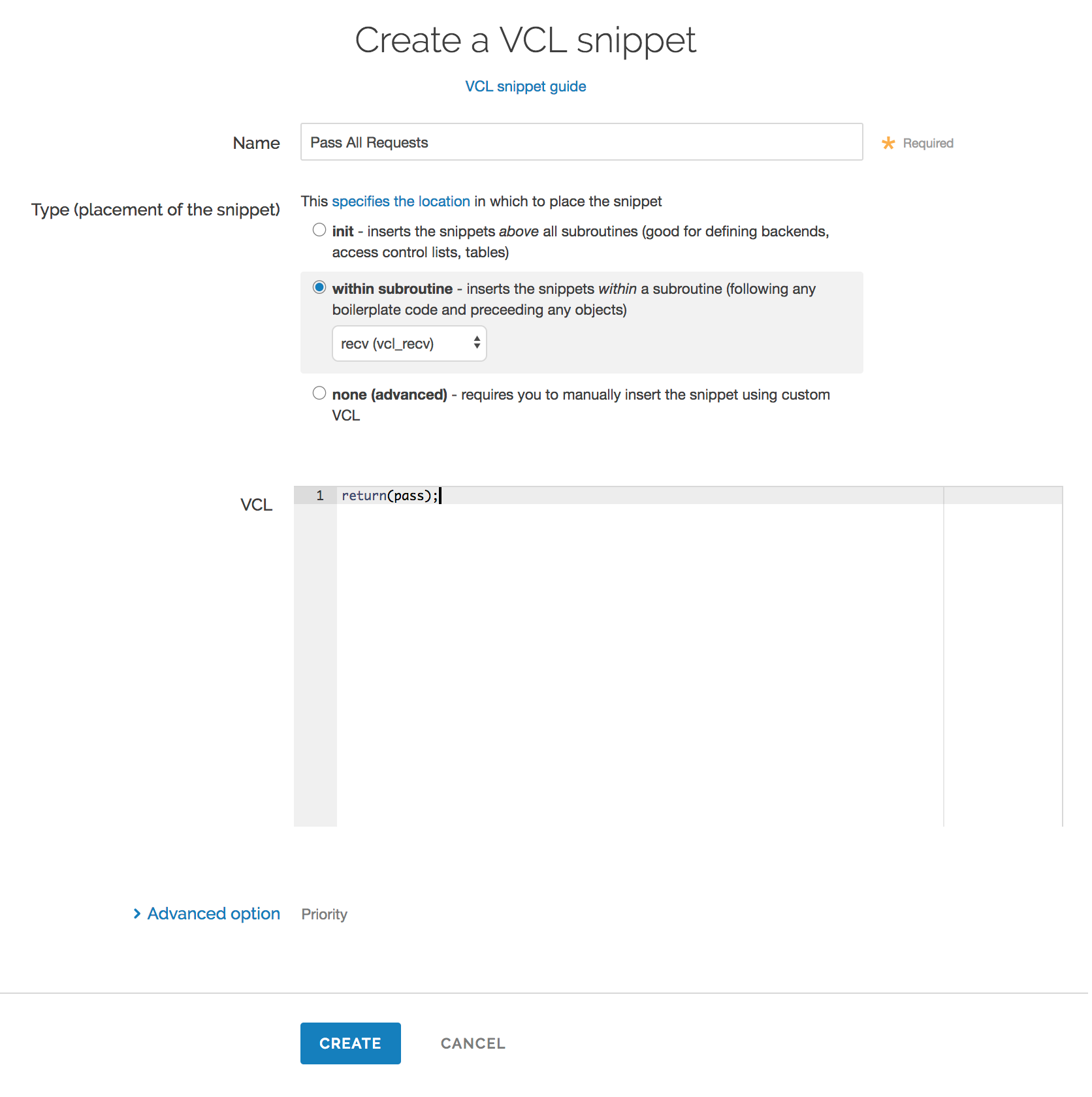 vcl snippet window